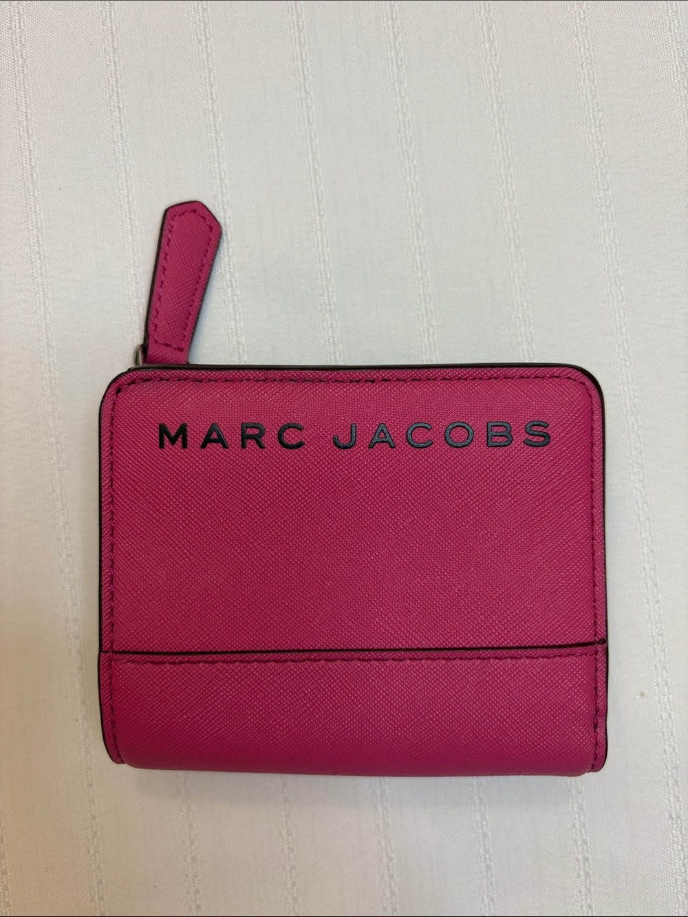 Marc Jacobs Hot Pink Compact Zip Card Wallet